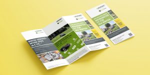 Die Abbildung des Flyer Winterservice für Mähroboter