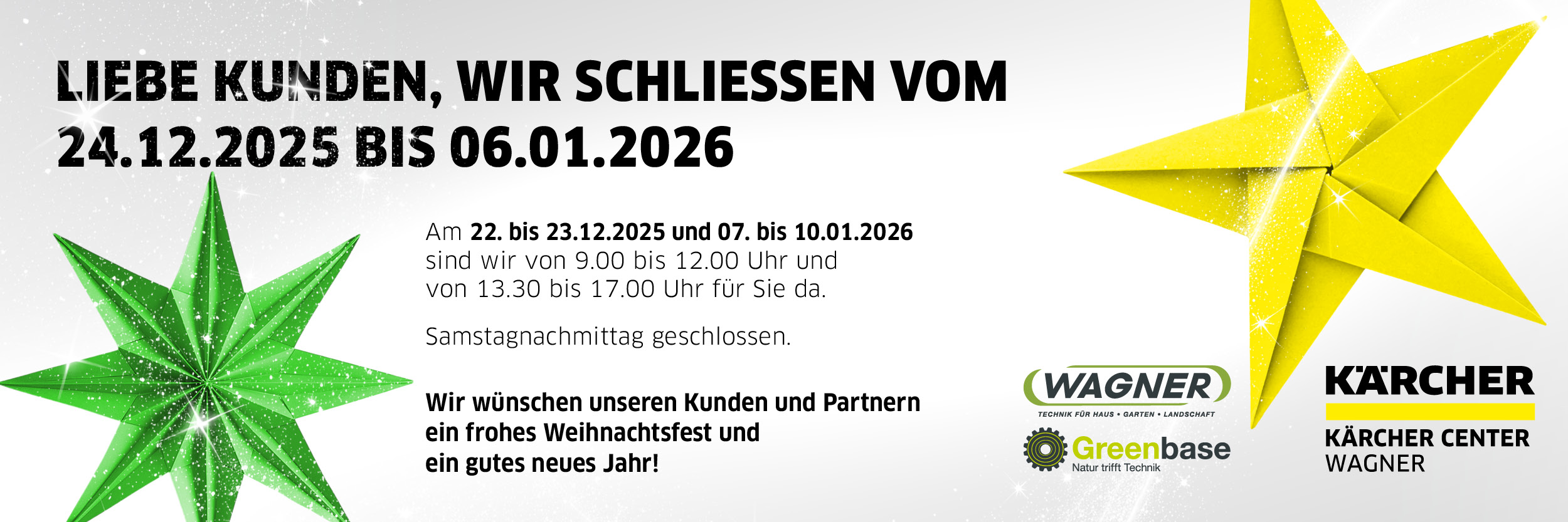 Öffnungszeiten Weihnachten Neujahr 2025 2026